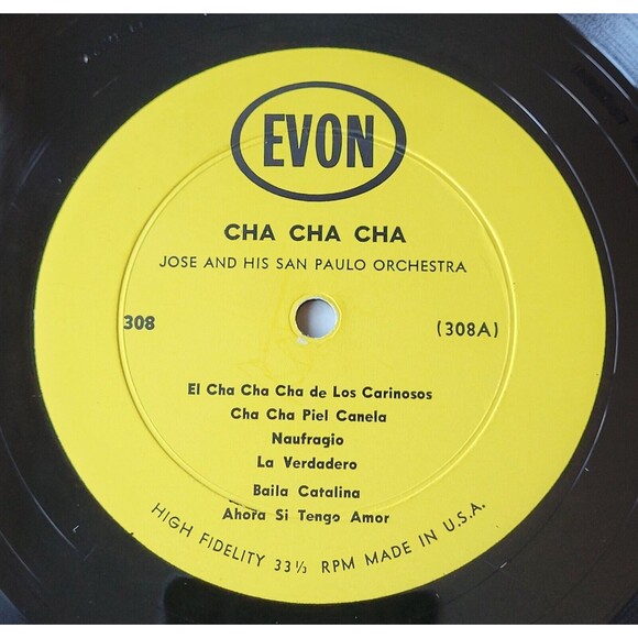 Jose & His San Paulo Orchestra LP - Cha Cha Cha- Evon 180g EX/VG+ Latin - Picture 3 of 4